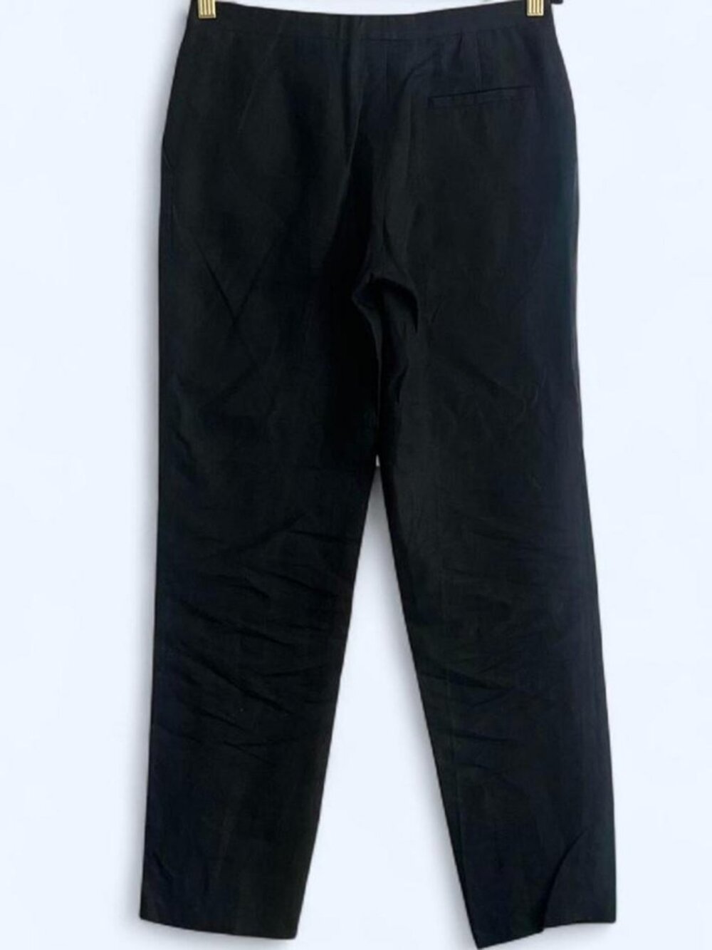 Prada Black 100% linen low rise trousers/ pants with side pockets size FR 40 / s